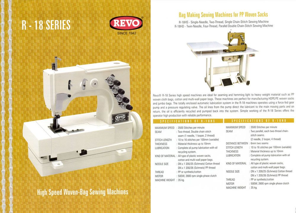 revo double stitching machine